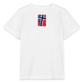 Norway national flag - Stanley/Stella MINI CREATOR Kids’ T-Shirt - white - Front - Maike (125cm)