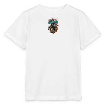 RobVibe Wildclub – Halloween-Waschbär - Stanley/Stella Kinder T-Shirt MINI CREATOR  - Weiß - Vorne - Maike (125cm)