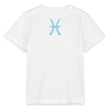 Pisces Zodiac Sign Symbol Pastel Blue - Stanley/Stella MINI CREATOR Kids’ T-Shirt - white - Front - Maike (125cm)