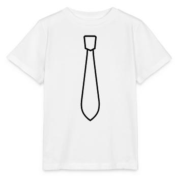 Cravate - T-shirt bio MINI CREATOR Stanley/Stella Enfant - blanc - Devant - Maike (125cm)