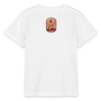 Badge retro, Toulouse France est ma ville natale - T-shirt bio MINI CREATOR Stanley/Stella Enfant - blanc - Devant - Maike (125cm)