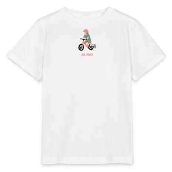 Little budding cyclist - Stanley/Stella MINI CREATOR Kids’ T-Shirt - white - Front - Maike (125cm)
