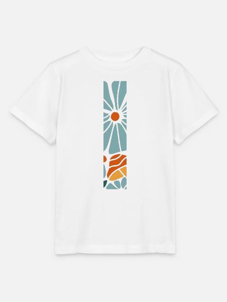 Buchstabe i Blumen groovy Geschenkidee - Stanley/Stella Kinder T-Shirt MINI CREATOR - Weiß