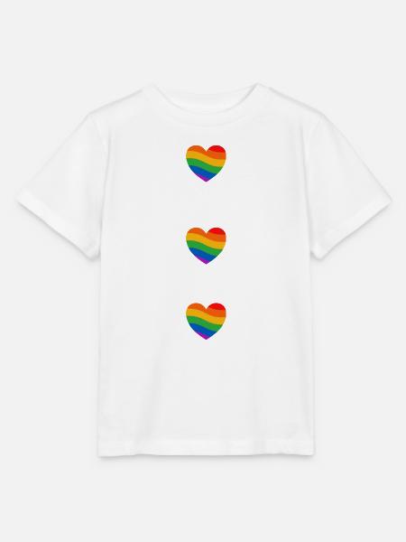Pride-Flagge Regenbogenherzen - Stanley/Stella Kinder T-Shirt MINI CREATOR - Weiß
