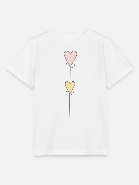 Herz Linie Vertikal - Stanley/Stella Kinder T-Shirt MINI CREATOR - Weiß