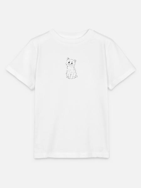 Schüchternes Kätzchen - Stanley/Stella Kinder T-Shirt MINI CREATOR - Weiß