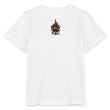 Bangkok Dämonenmaske Goldrelief - Stanley/Stella Kinder T-Shirt MINI CREATOR  - Weiß - Vorne - Maike (125cm)