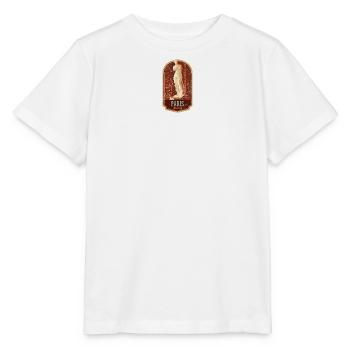 Badge retro, Paris France est ma ville natale - T-shirt bio MINI CREATOR Stanley/Stella Enfant - blanc - Devant - Maike (125cm)