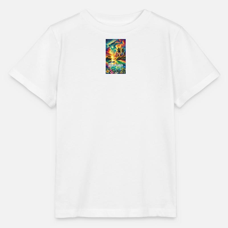 Parotonga Cook Islands Tropical - Stanley/Stella MINI CREATOR Kids’ T-Shirt - white