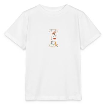 Letter I, Monogram, Animal Pattern - Stanley/Stella MINI CREATOR Kids’ T-Shirt - white - Front - Maike (125cm)