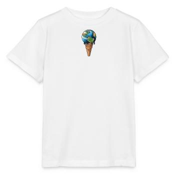 The earth is melting - Stanley/Stella MINI CREATOR Kids’ T-Shirt - white - Front - Maike (125cm)