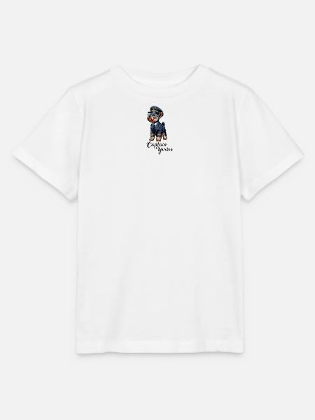 Yorkshire Terrier Pilot - Stanley/Stella MINI CREATOR Kids’ T-Shirt - white