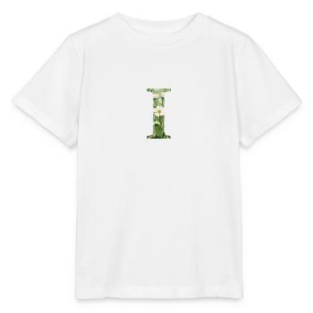 Letter I, Monogram, Floral Pattern - Stanley/Stella MINI CREATOR Kids’ T-Shirt - white - Front - Maike (125cm)