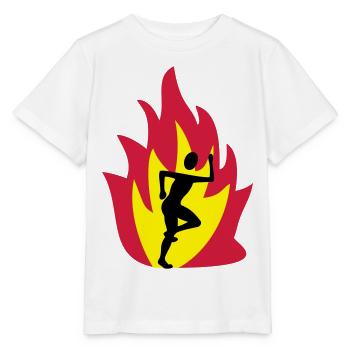 Läufer Flamme - Stanley/Stella Kinder T-Shirt MINI CREATOR  - Weiß - Vorne - Maike (125cm)