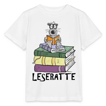 Leseratte - Stanley/Stella Kinder T-Shirt MINI CREATOR  - Weiß - Vorne - Maike (125cm)