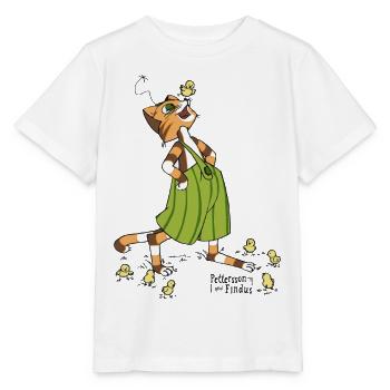 Pettersson Und Findus Spielt Mit Süßen Küken - Stanley/Stella Kinder T-Shirt MINI CREATOR  - Weiß - Vorne - Maike (125cm)