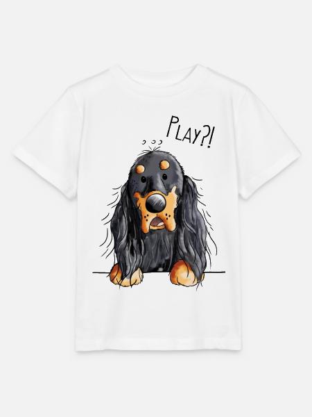 Play Gordon Setter - Chien - Cadeau - T-shirt bio MINI CREATOR Stanley/Stella Enfant - blanc