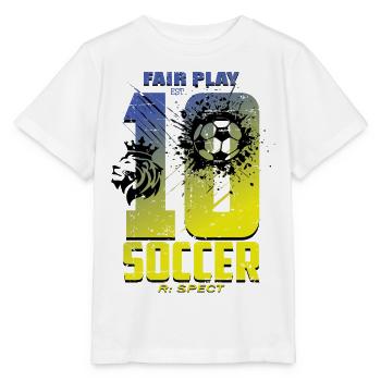 Maillot de football numéro 10 - T-shirt bio MINI CREATOR Stanley/Stella Enfant - blanc - Devant - Maike (125cm)