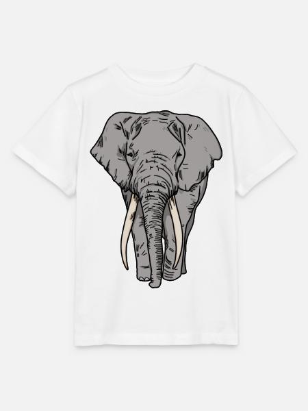 Afrikanischer Elefant - Stanley/Stella Kinder T-Shirt MINI CREATOR - Weiß