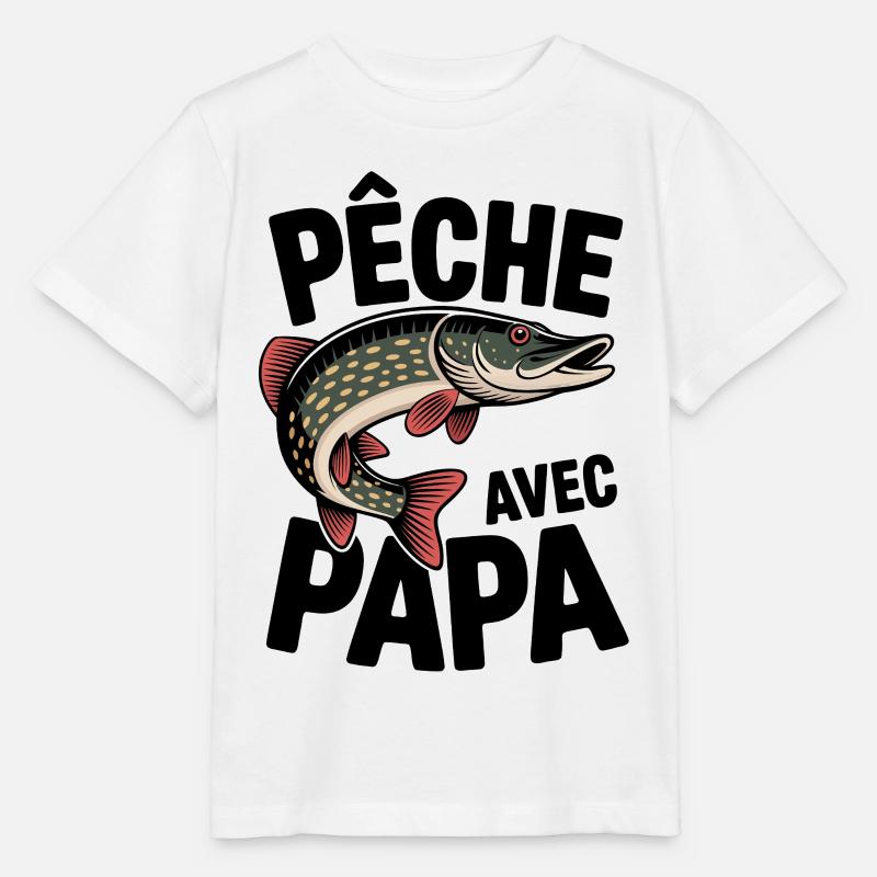 Stylized Pike Peach with Dad - Stanley/Stella MINI CREATOR Kids’ T-Shirt - white