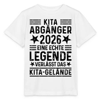 Kita Graduate 2026: Legend leaves Kita grounds - Stanley/Stella MINI CREATOR Kids’ T-Shirt - white - Front - Maike (125cm)