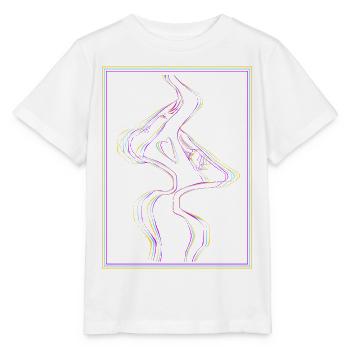 Kissing mouths in rainbow frame - Stanley/Stella MINI CREATOR Kids’ T-Shirt - white - Front - Maike (125cm)