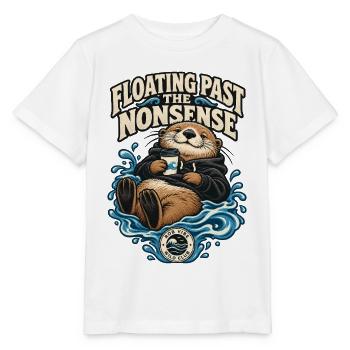 RobVibe Wild Club – Otter Past the Nonsense - Stanley/Stella Kinder T-Shirt MINI CREATOR  - Weiß - Vorne - Maike (125cm)