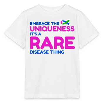 Unique Rare Disease Raise Awareness - Stanley/Stella MINI CREATOR Kids’ T-Shirt - white - Front - Maike (125cm)