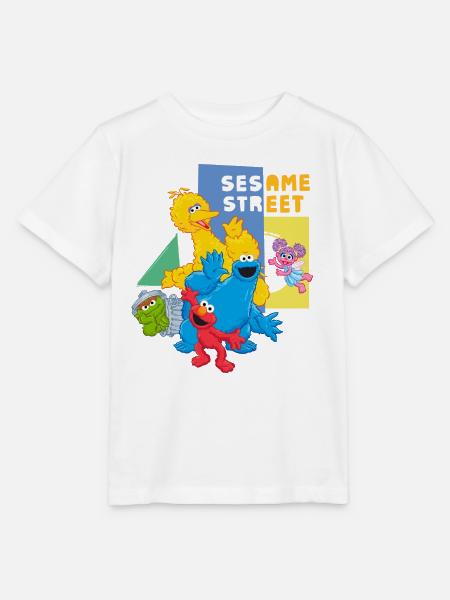 Sesamstraße Charaktere Glücklich - Stanley/Stella Kinder T-Shirt MINI CREATOR  - Weiß