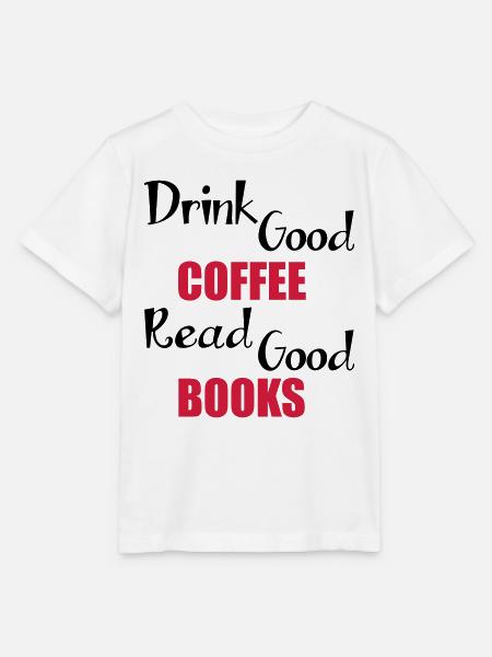 Coffee & Books - Stanley/Stella Kinder T-Shirt MINI CREATOR - Weiß