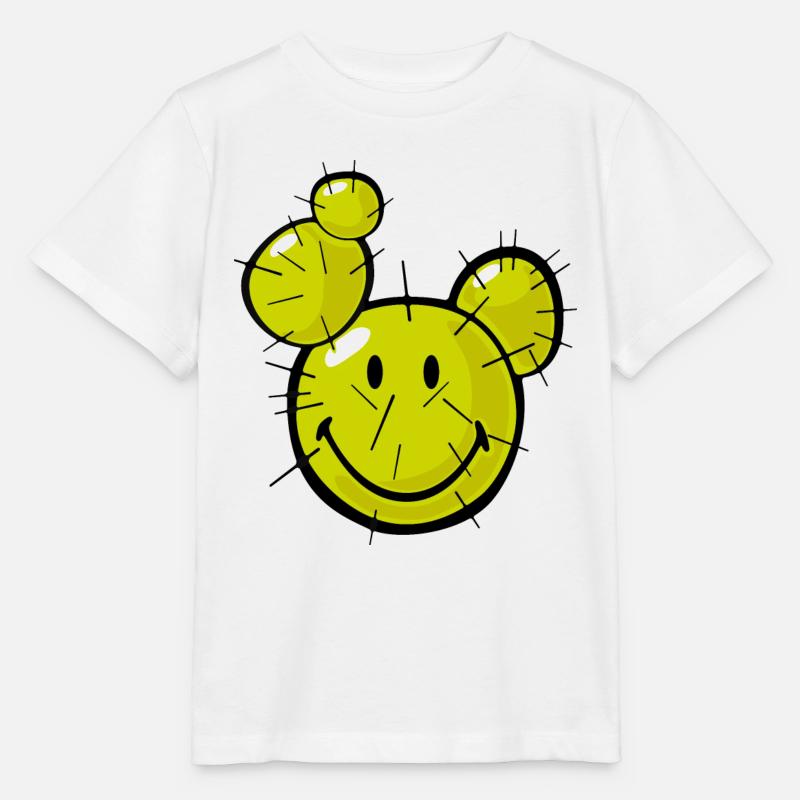 Smiley Cactus - Maglietta per bambini MINI CREATOR di Stanley/Stella - bianco