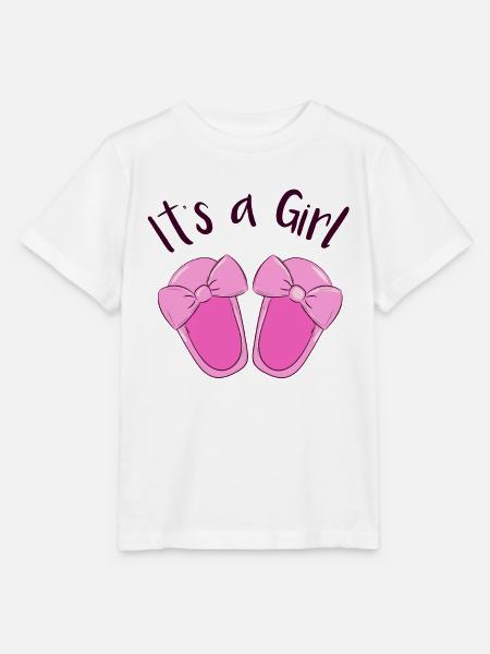 Es ist ein Mädchen! - Stanley/Stella Kinder T-Shirt MINI CREATOR - Weiß