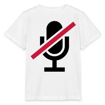 Mute Icon Mikrofon - Stanley/Stella Kinder T-Shirt MINI CREATOR  - Weiß - Vorne - Maike (125cm)