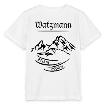 The mountain Watzmann, height 2713 m determined - black - Stanley/Stella MINI CREATOR Kids’ T-Shirt - white - Front - Maike (125cm)