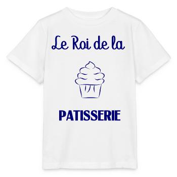 ROI DE LA PATISSERIE. GOURMANDE. PATISSERIE - T-shirt bio MINI CREATOR Stanley/Stella Enfant - blanc - Devant - Maike (125cm)