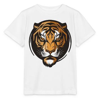 Puissant tigre - T-shirt bio MINI CREATOR Stanley/Stella Enfant - blanc - Devant - Maike (125cm)