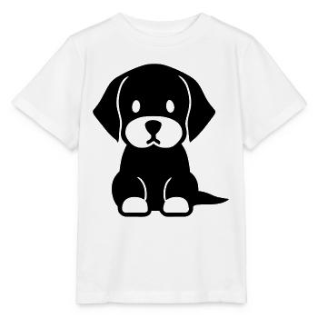 Der treue Welpe - Stanley/Stella Kinder T-Shirt MINI CREATOR  - Weiß - Vorne - Maike (125cm)