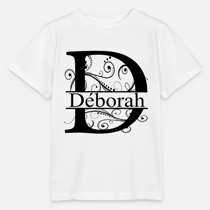 Monogram avec le prénom Déborah - T-shirt bio MINI CREATOR Stanley/Stella Enfant - blanc