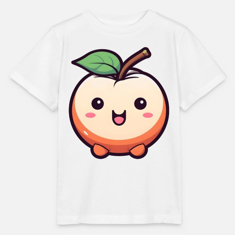 Kawaii Apple Version 2 - T-shirt bio MINI CREATOR Stanley/Stella Enfant - blanc