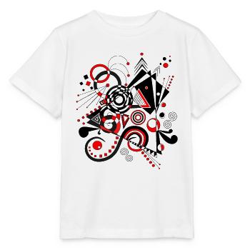 Art abstrait - T-shirt bio MINI CREATOR Stanley/Stella Enfant - blanc - Devant - Maike (125cm)