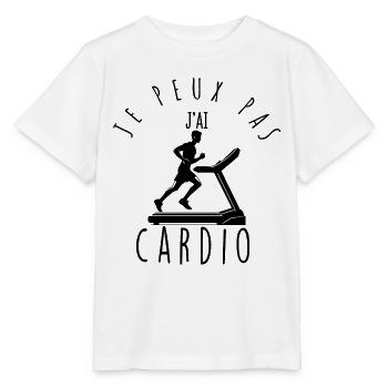 Ich kann nicht, ich habe Cardio. - Stanley/Stella Kinder T-Shirt MINI CREATOR  - Weiß - Vorne - Maike (125cm)