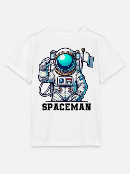 spaceman comic astronaut - Stanley/Stella Kinder T-Shirt MINI CREATOR - Weiß