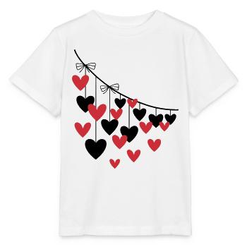 Herzgirlande Viele Herzen - Stanley/Stella Kinder T-Shirt MINI CREATOR  - Weiß - Vorne - Maike (125cm)