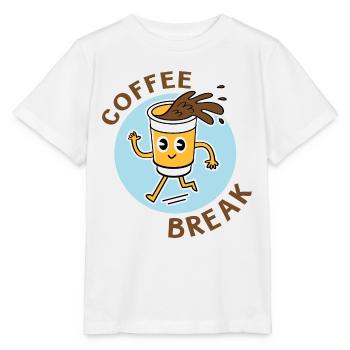 coffee break - T-shirt bio MINI CREATOR Stanley/Stella Enfant - blanc - Devant - Maike (125cm)