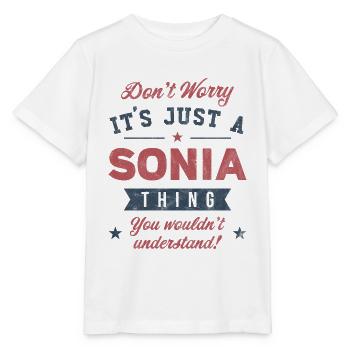 Its a Sonia thing - Stanley/Stella MINI CREATOR Kids’ T-Shirt - white - Front - Maike (125cm)