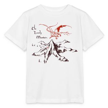 Le Hobbit Dessiner La Mont Solitaire Avec Smaug - T-shirt bio MINI CREATOR Stanley/Stella Enfant - blanc - Devant - Maike (125cm)