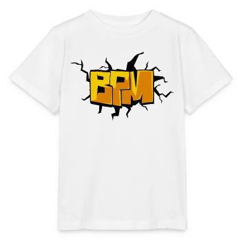 BPM Beats Per Minute Disc Jockey DJ - T-shirt bio MINI CREATOR Stanley/Stella Enfant - blanc - Devant - Maike (125cm)