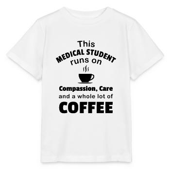 Medical Student Coffee Lover School Care Doctor - Stanley/Stella MINI CREATOR Kids’ T-Shirt - white - Front - Maike (125cm)
