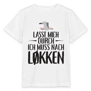 Lasst mich durch nach Løkken Loekken Möwe - Stanley/Stella Kinder T-Shirt MINI CREATOR  - Weiß - Vorne - Maike (125cm)