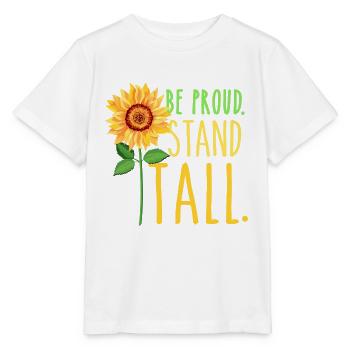 Be Proud Stand Tall Summer Tournesol Mesdames - T-shirt bio MINI CREATOR Stanley/Stella Enfant - blanc - Devant - Maike (125cm)